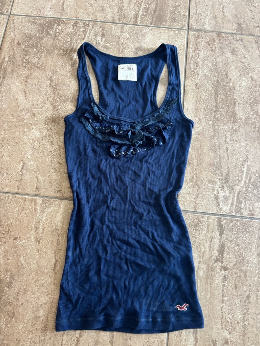 Vintage Hollister y2k Navy blue cami